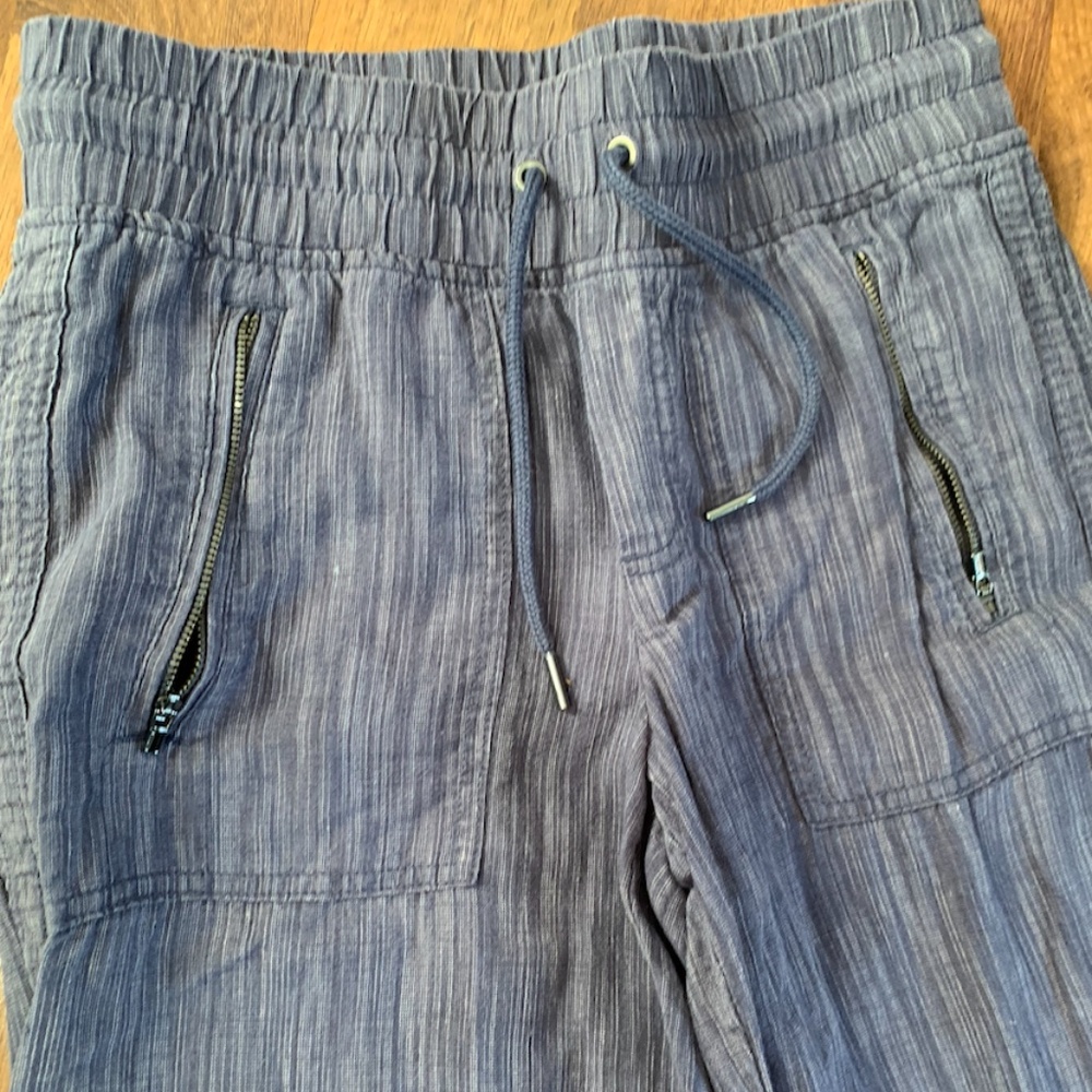 Athleta Linen Textured Wide Leg Pants - Picture 4 of 11